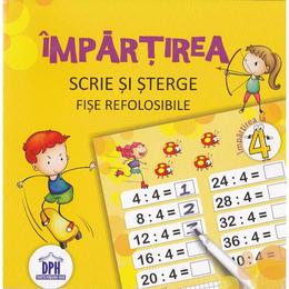 Impartirea. scrie si sterge. fise refolosibile, editura didactica publishing house