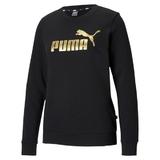 Bluza femei Puma ESS Metallic Logo Crew TR 58689401, S, Negru