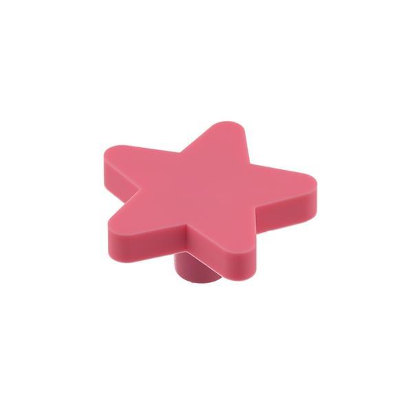 Buton copii stea, roz - maxdeco