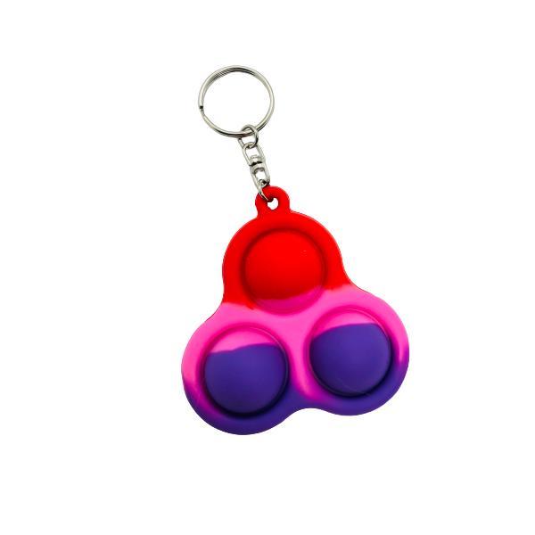 Jucarie push pop bubble fidget, pop it, breloc, multicolor, 7x7cm, shop like a pro ®, olimp