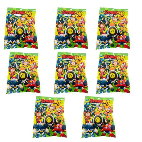 Kit 8 plicuri brawl stars sezon 58 cu figurina si cartonase surpriza, isp21, mistery box - shop like a pro