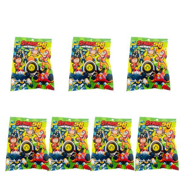 Kit 7 plicuri brawl stars sezon 58 cu figurina si cartonase surpriza, isp21, mistery box - shop like a pro