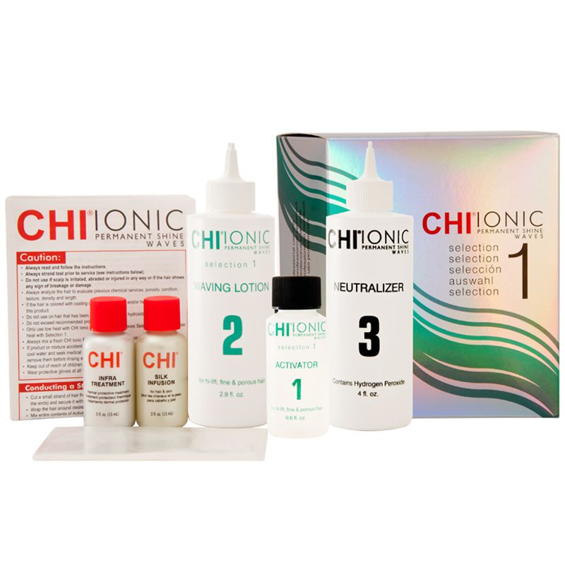 Kit pentru Par Vopsit Fin sau Poros - CHI Ionic Permanent Shine Waves Selection 1 Kit