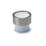 Buton pentru mobilier Piston alb cu nichel periat - Viefe