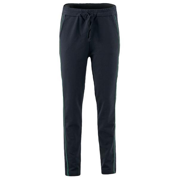 Pantaloni damă, lazo line, negru cu verde, marime xl