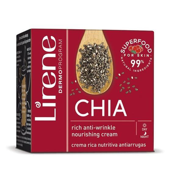 Crema de fata de zi si de noapte hranitoare, Lirene Superfood Chia, 50ml