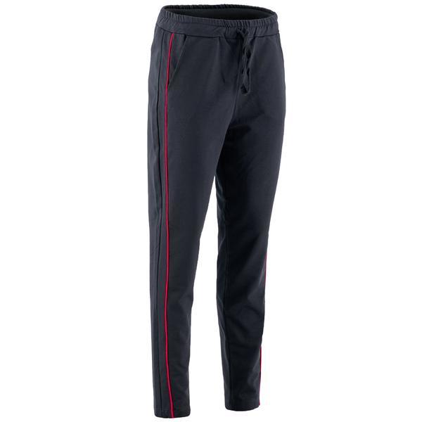 Pantaloni damă, lazo line, negru cu rosu, marime s