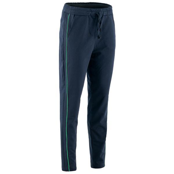 Pantaloni damă, lazo line, bleumarin cu verde, marime xl