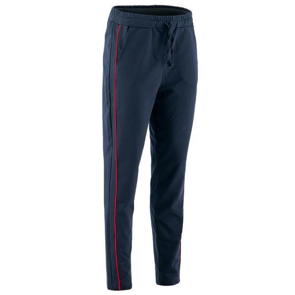 Pantaloni damă, lazo line, bleumarin cu rosu, marime 3xl