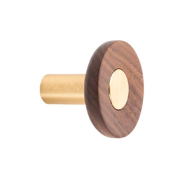 Agatatoare cuier Zoot, finisaj alama intunecata periata cu nuc natur, D:60 mm - Viefe