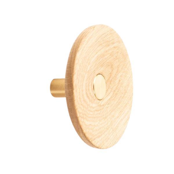 Agatatoare cuier Zoot, finisaj alama intunecata periata cu stejar natur, D:120 mm - Viefe