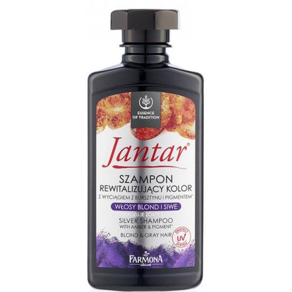 Sampon cu extract de chihlimbar pentru par blond   alb - farmona jantar silver shampoo with amber   pigment for blond   gray hair, 330 ml