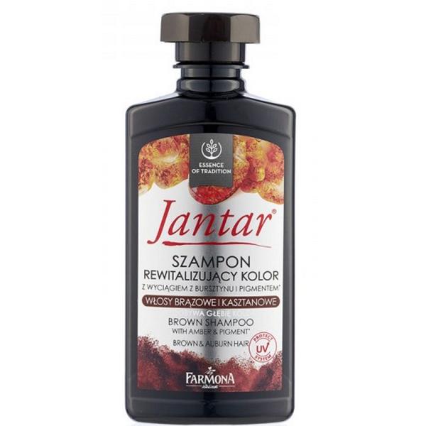 Sampon cu extract de chihlimbar pentru par brunet si castaniu - farmona jantar shampoo with amber   pigment for brown and auburn hair, 330 ml