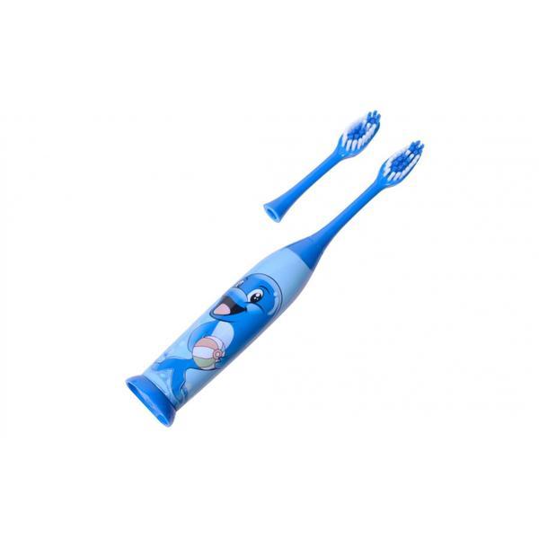 Periuta de dinti electrica pentru copii, model delfin, 3 x 19 cm, 1 rezerva
