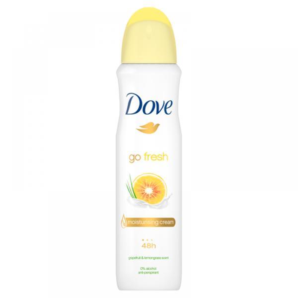 Deodorant antiperspirant spray, Dove, Go Fresh, Grapefruit &amp; Lemongrass, 48h, 150 ml