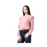 Bluză cu pernițe la umeri Lazo, roz prafuit, Masura XL