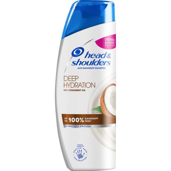 Sampon pentru par, head and shoulder’s, deep hydration, anti-matreata, cu ulei de cocos, 400 ml