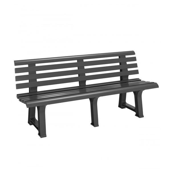 Banca gradina cu 3 locuri orchidea, antracit, 145 x 49 x 74 cm