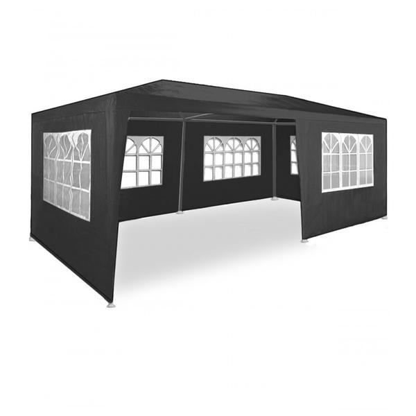 Pavilion gradina cu pereti laterali, rimini, antracit, 2.5 x 6 x 3 m - caerus capital