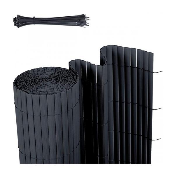 Protectie vizuala gradina, pvc, antracit, 1 x 4 m - caerus capital