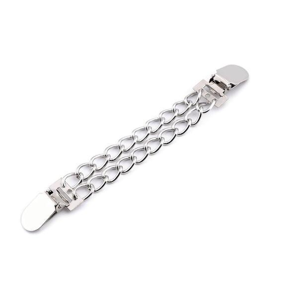 Clips / inchizatoare cardigan 2*17 cm silver