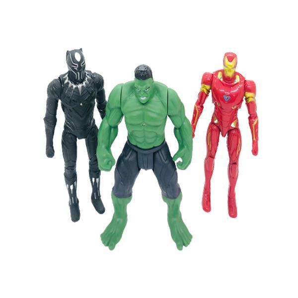 Set 3 Figurine Super Eroi Avengers - Iron Man, Hulk, Pantera Neagra, 17 cm - Shop Like A Pro