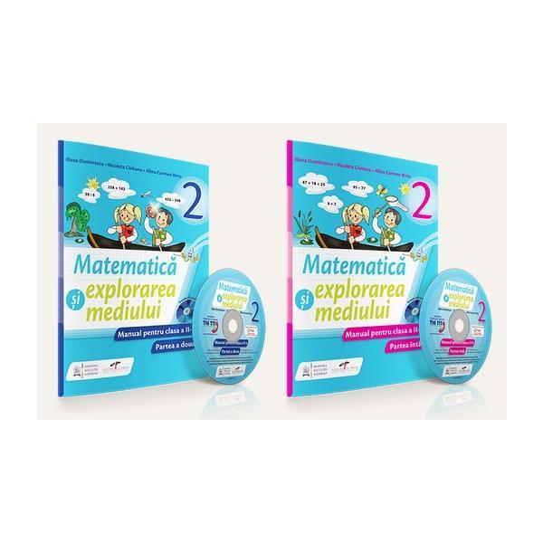 Set matematica si explorarea mediului - Clasa 2 - Partea I+partea II + CD - Iliana Dumitrescu, Nicoleta Ciobanu, editura Cd Press