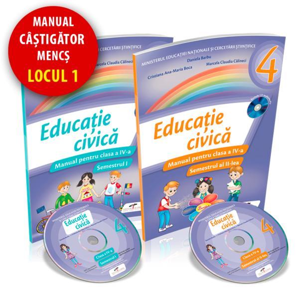 Educatie civica - Clasa 4 Sem. 1+2 - Manual + CD - Daniela Barbu, editura Cd Press
