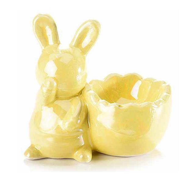 Suport ou ceramica galben sidef 8,5 cm x 5 cm x 8 h - decorer