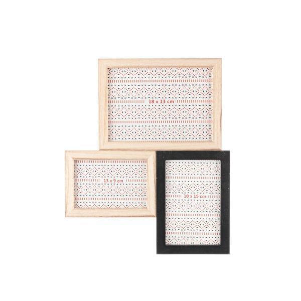 Rama foto de perete din lemn natur negru si sticla minimal 27 cm x 1.2 cm x 32 h