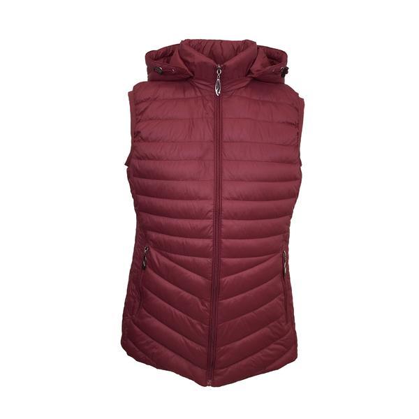 Vesta matlasata cu gluga dama, univers fashion, culoare visiniu, m