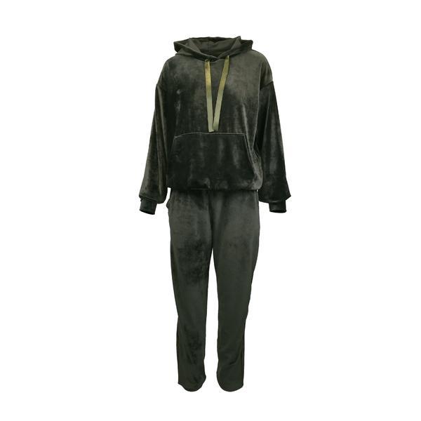 Trening dama univers fashion, catifelat, culoare verde, m