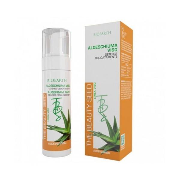 Spuma demachianta cu aloe vera, galbenele si nalba bioearth 200ml