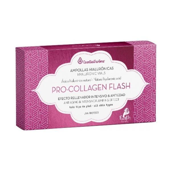 Fiole cu acid hialuronic natural, pro collagen flash, antiaging, esential'arôms 7 x 1.5 ml