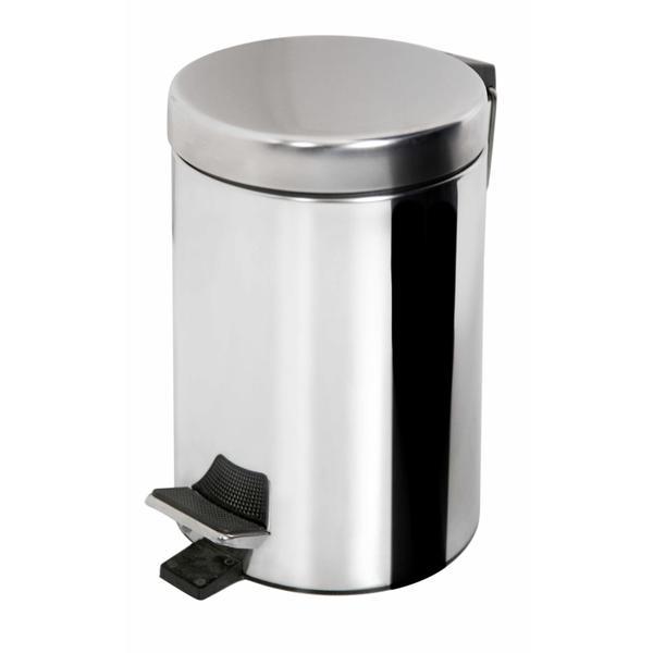 Cos gunoi baie cu pedala inox, 3 l, perfetto