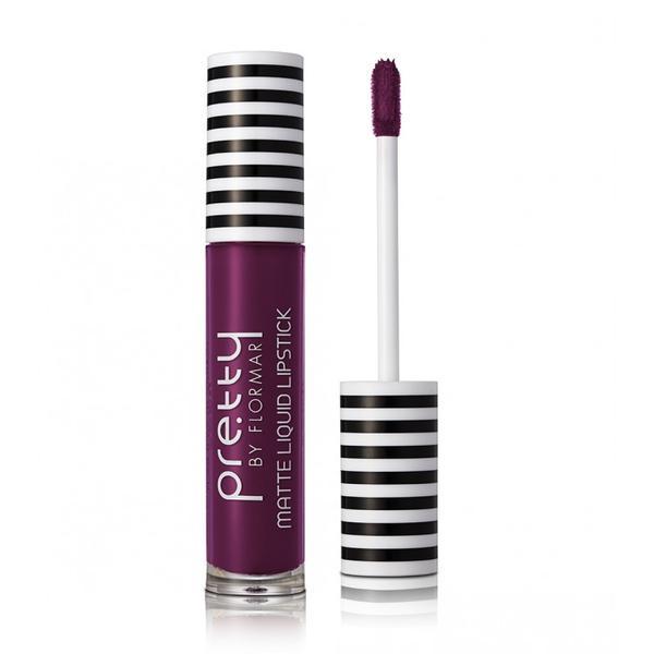 Ruj lichid Pretty by Flormar Matte Plum 11. 6.5 ml 11 imagine noua