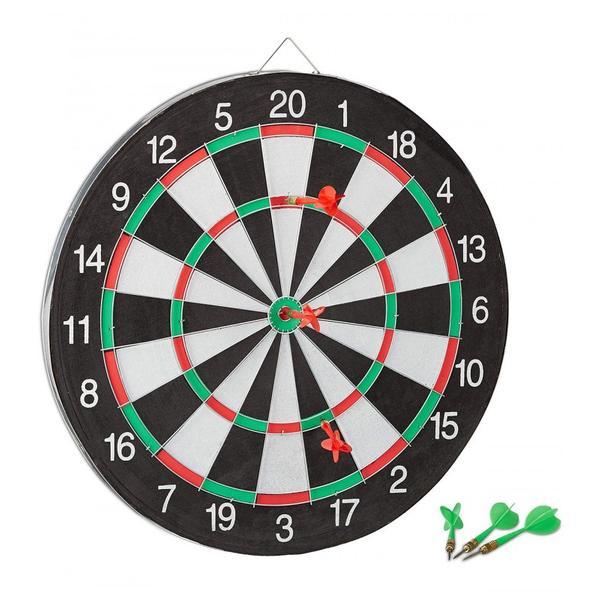 Joc darts cu 2 fete board x2, 6 sageti varf metalic, ø 43 cm - caerus capital