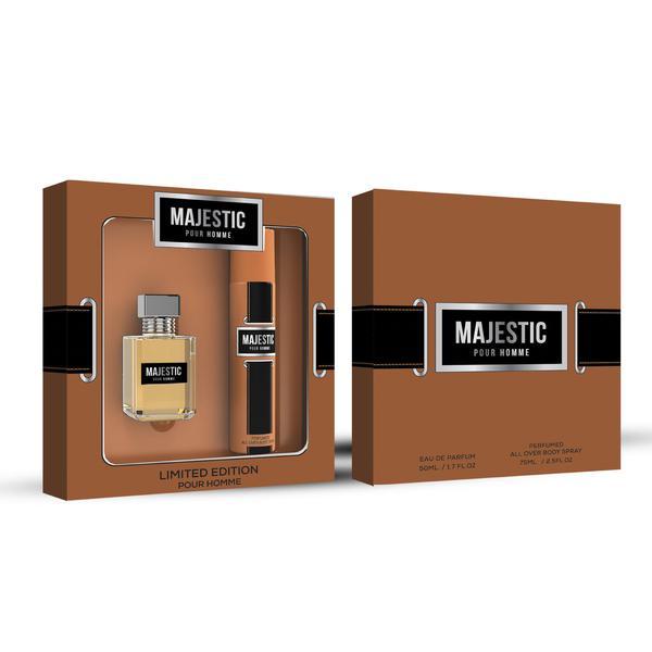 Set cadou pentru barbati, Majestic Pour Homme Apa de parfum 50ml + Deodorant corp 75ml