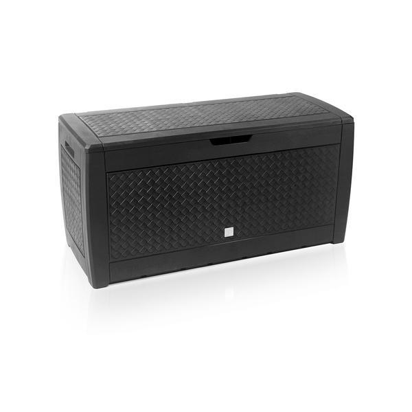 Banca/cutie cu spatiu depozitare cu roti 310 l matuba, antracit, 119 x 48 x 60 cm - caerus capital