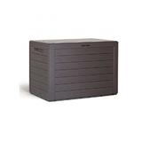 Banca/cutie cu spatiu depozitare cu roti 190 L Woody, Maro, 78 x 43.8 x 55 cm - Caerus Capital