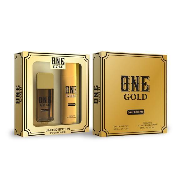 Set cadou pentru barbati, One Gold Apa de parfum 50 ml + Deodorant corp 75 ml Hertz esteto.ro