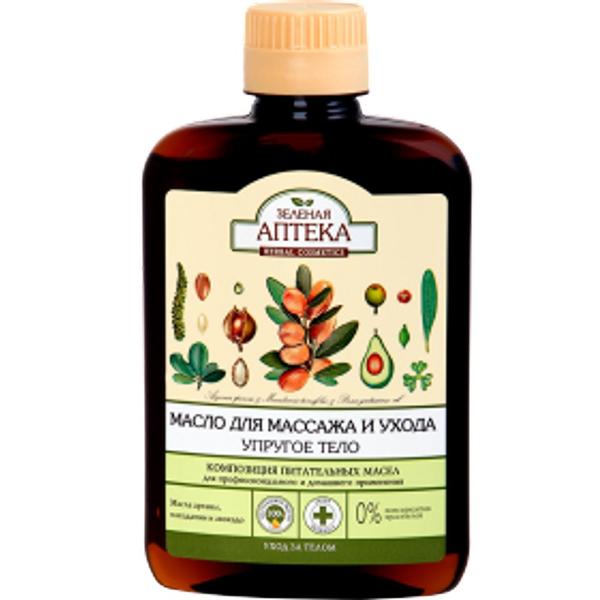 Ulei pentru masaj cu efect de fermitate zelenaya apteka, 200 ml