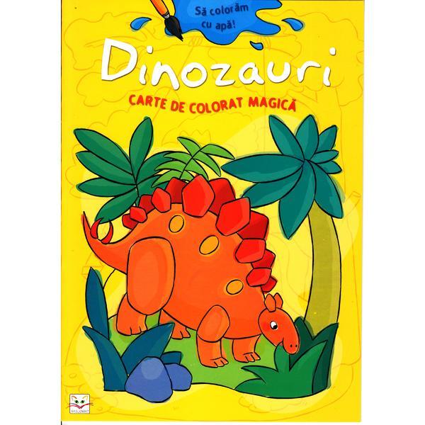 Sa coloram cu apa! - dinozauri - carte de colorat magica, editura aksjomat