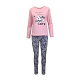 Pijama dama, Univers Fashion, bluza roz cu imprimeu These flowers are for you, XL