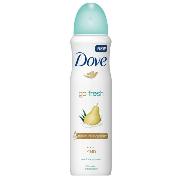 Deodorant antiperspirant spray, Dove, Go Fresh, Pear & Aloe Vera, 48h, 250ml Dove Dove