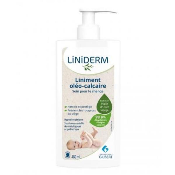 Liniment oleo-calcaros pentru curățarea zonei scutecului liniderm 480ml