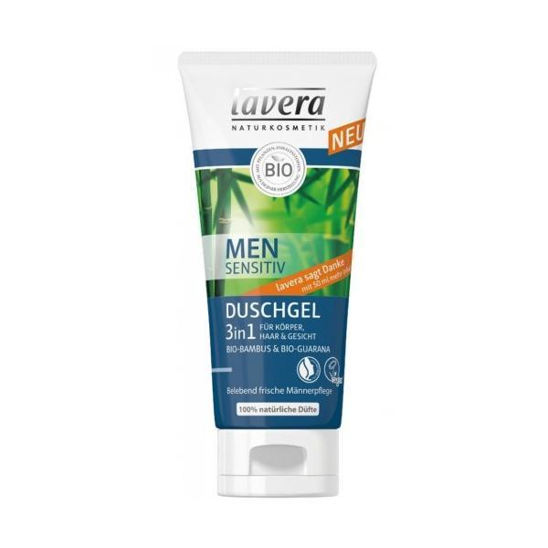 Gel de dus 3 in 1 lavera men sensitiv, 200ml