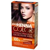 Vopsea de Par Demi-permanenta Fito Henna Color Fitocosmetic, 3.2 Brun Violet, 115 ml