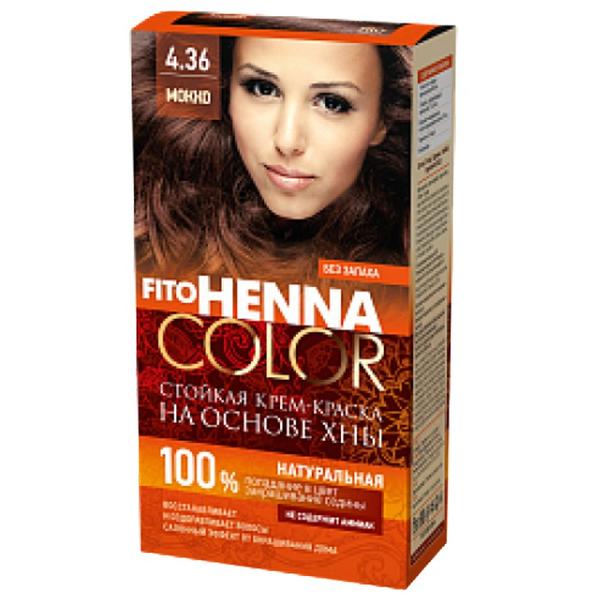 Vopsea de Par Permanenta Fara Amoniac Fito Henna Color Fitocosmetic, 4.36 Mocca, 115 ml