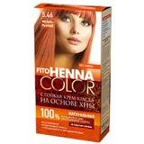 Vopsea de Par Demi-permanenta Fito Henna Color Fitocosmetic, 5.46 Cupru Roscat, 115 ml